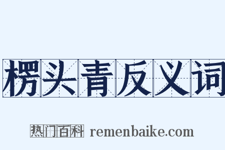楞头青反义词是什么意思的图片